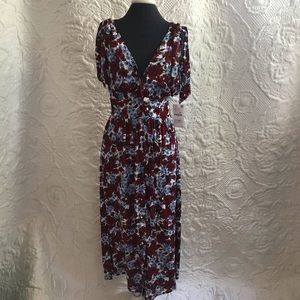NWT Zara floral high waisted dress. Sz XL juniors